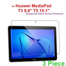 Protecteur d'écran en verre, 3 paquets, pour Huawei MediaPad T3 10 AGS W09/AGS L09 9.6 ", pour Huawei Mediapad T5 10 AGS2 W09/L09