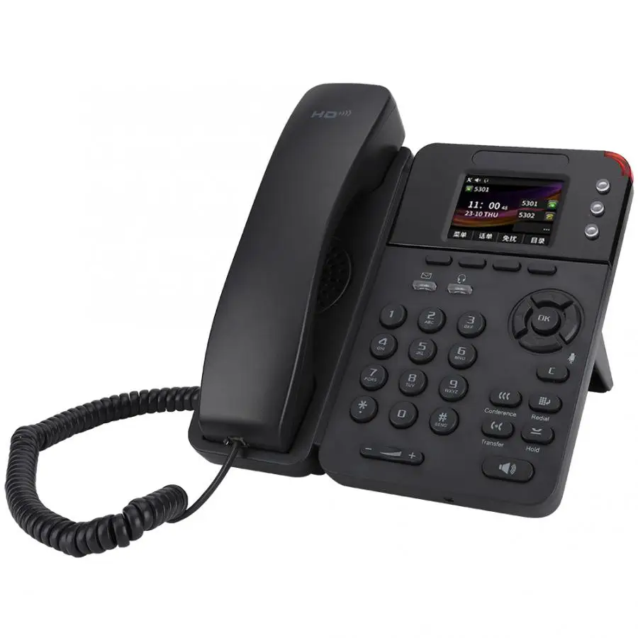 Телефон fijo ES282 C 2 4 дюйма 320x240 HD цветной ЖК экран со звуком IP Smart VOIP SIP телефон 110 240 в
