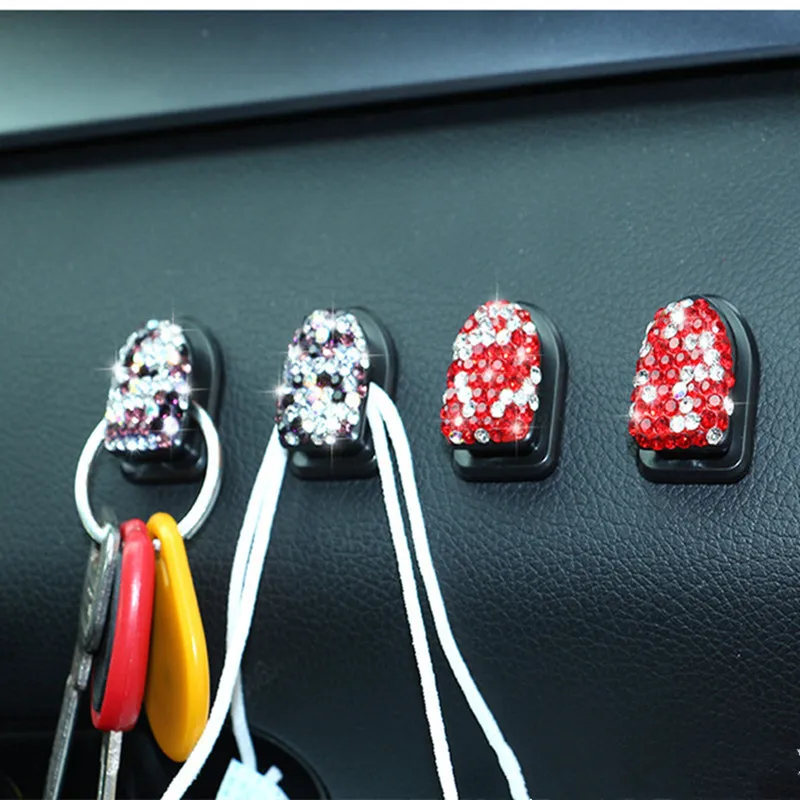 1 пара кристальных Стразы автомобильные крючки держатель на спинку сиденья для
