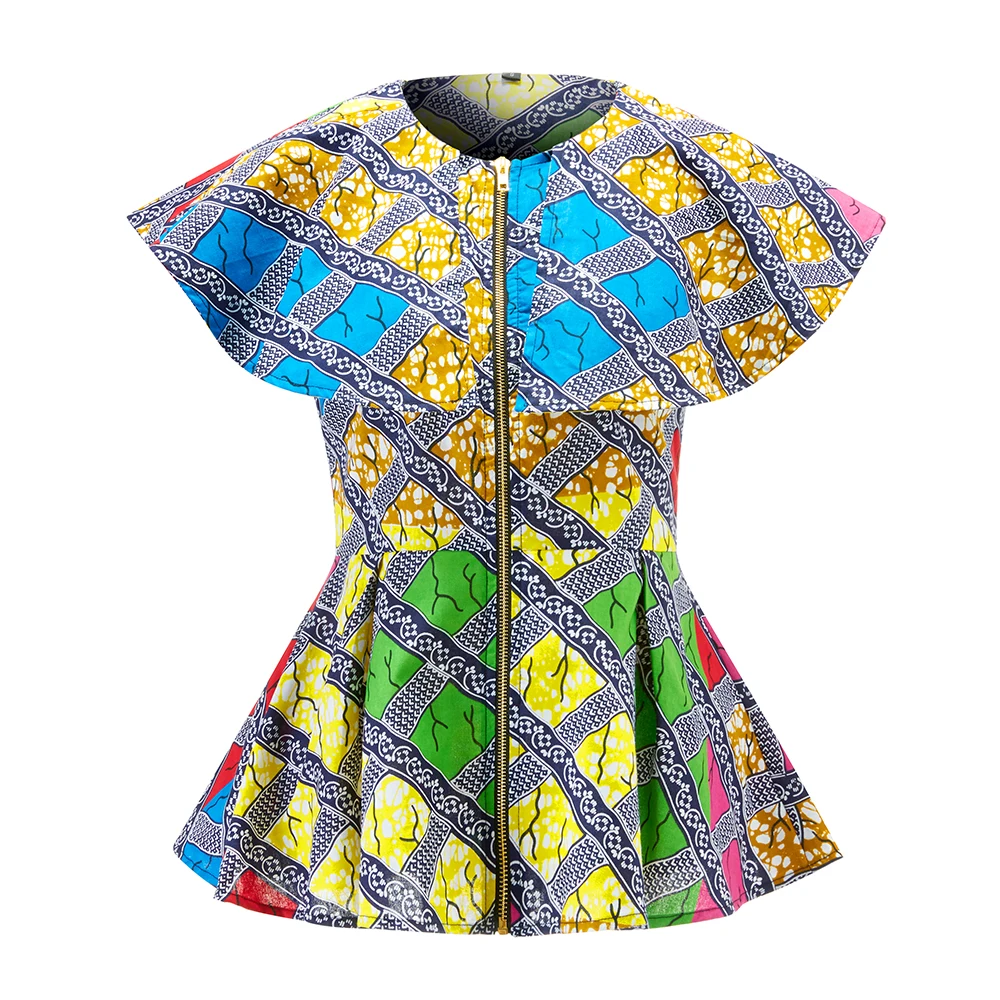 Африканская Одежда Для Женщин Рубашки Африканский узор «Кенте» Одежда с принтом африканская традиционная одежда африканская модная одежда принт Кенте Топ - Цвет: color2