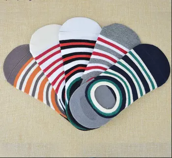 

10pcs/pairs Spring Summer Socks Mens ankle Socks super invisible striped sock male sox