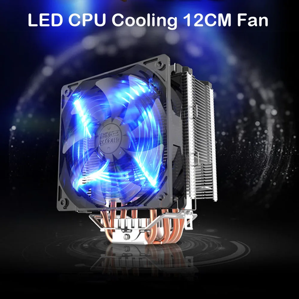 

Overlock LED Power PC Computer CPU Copper Aluminum Cooling Heatsink Fan For Intel LGA 775 1155 1156 11xx /AMD 1 2 3 4