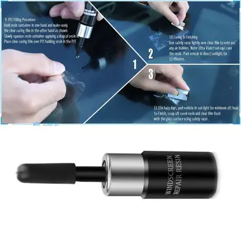 

Car Windshield Repair Kit Tools Auto Glass Windscreen Repair Set Give Door Handle Protective Decorative Stickers