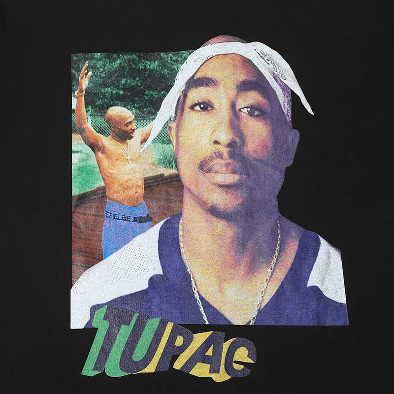 Лучшее качество 2pac футболки для мужчин и женщин хип-хоп Уличная одежда хлопок Тупак топ тройники Летний стиль большой 2pac футболка