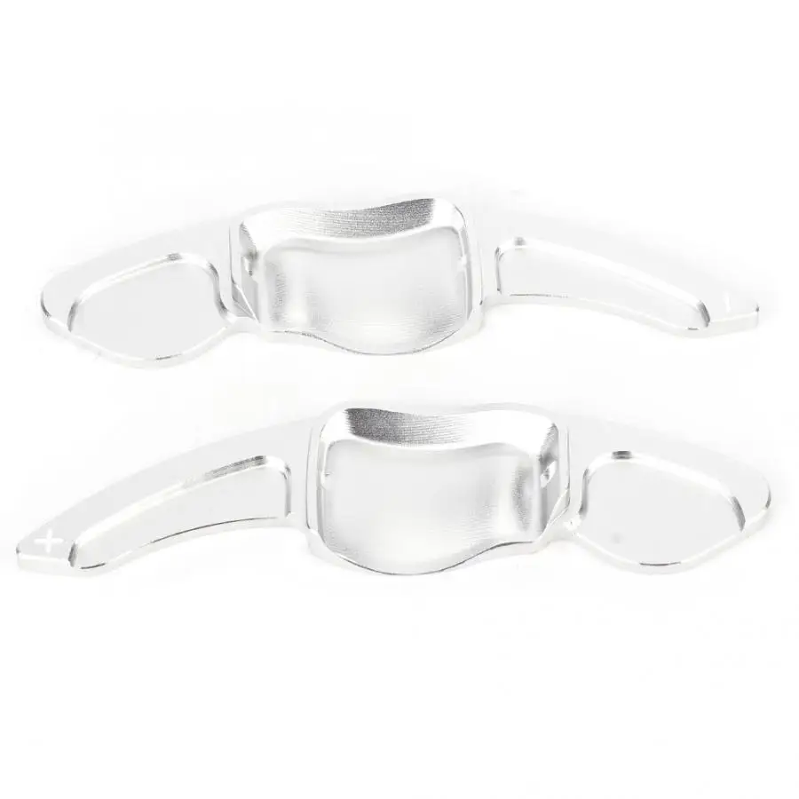 Pair of Aluminum Alloy Silver Steering Wheel Paddle Shift Extension Fits for Magotan car style accessories