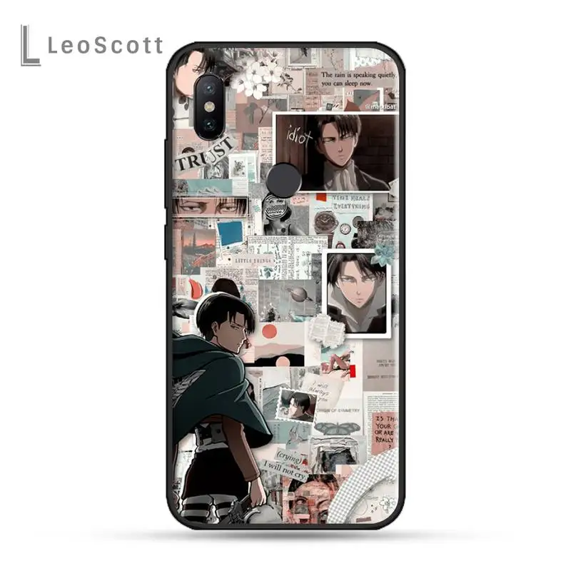 xiaomi leather case cover Anime Attack On Titan Levi Ackerman  Unique Phone Cover For Xiaomi Mi A1 A2 5 6 6PLUS 8 9 SE Lite MIX 2 2S MAX 2 3 Pocophone F1 phone cases for xiaomi