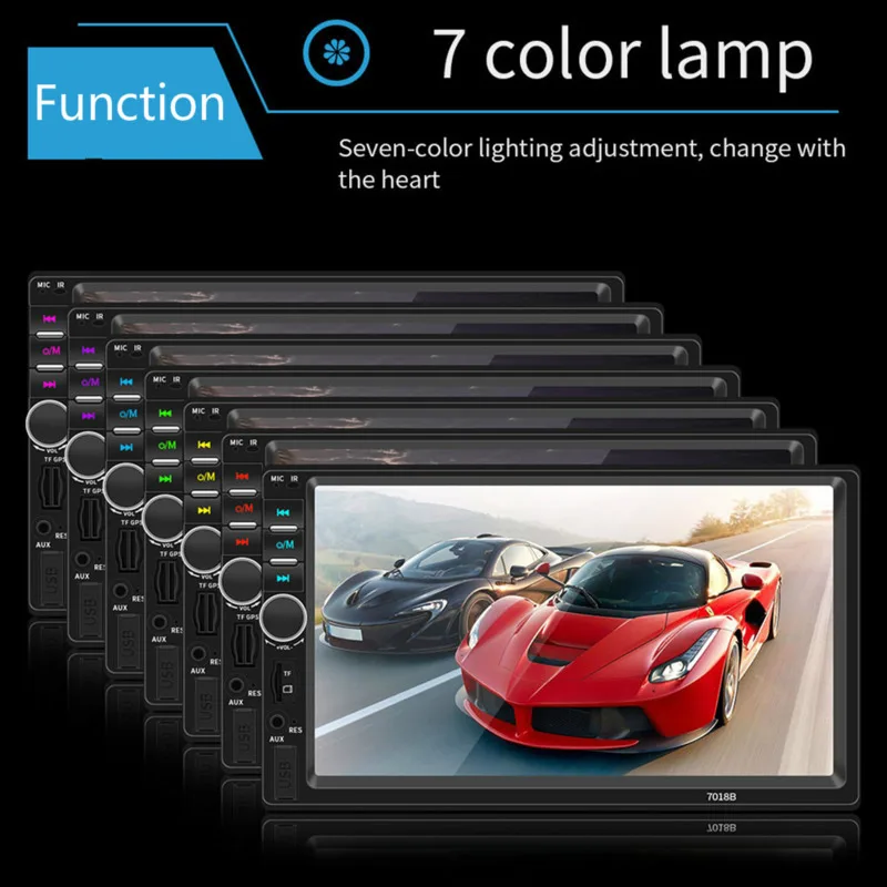 Carsanbo Авторадио 2 Din автомагнитола 7 &quotHD lcd сенсорный экран MP5 Автомобильный