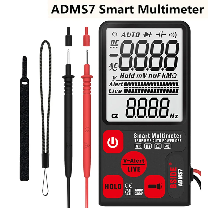 Мини цифровой мультиметр BSIDE ADMS7CL/S9CL EBTN ЖК-дисплей DC AC вольтметр тест er емкость диод NCV сопротивление Hz тест - Цвет: 1
