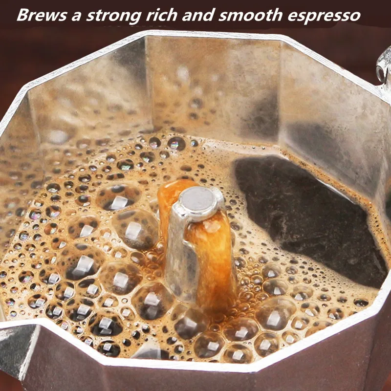Cafetera italiana Aluminio metalizado para 1 a 12 tazas clásico Cafe Moka  Express, Cappuccino,Espresso,Espresso Macchiato - AliExpress