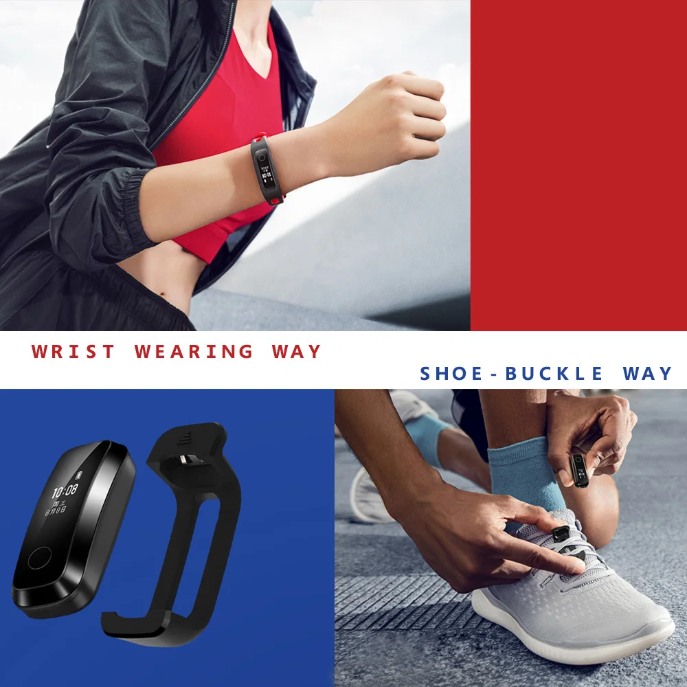 Huawei Honor Band 4 Беговая версия спортивный смарт-браслет с обувной пряжкой Land swim Bracelet Sleep Snap