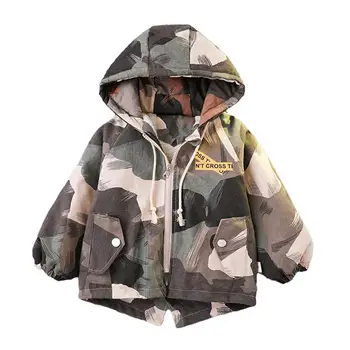 

Kuulee Boy Kids Children Autumn And Winter Fleece Jacket Camouflage Coat Top