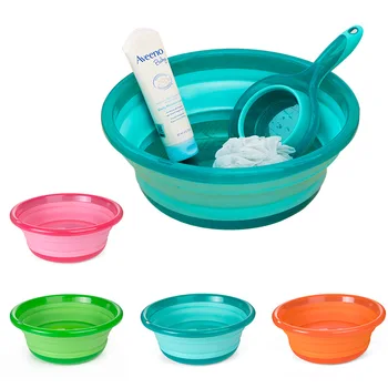 

Portable Folding Wash Basin Telescopic Water Spoon Kitchen Hanging Collapsible Water Scoop With Handle Outdoor Travel Baby Basin