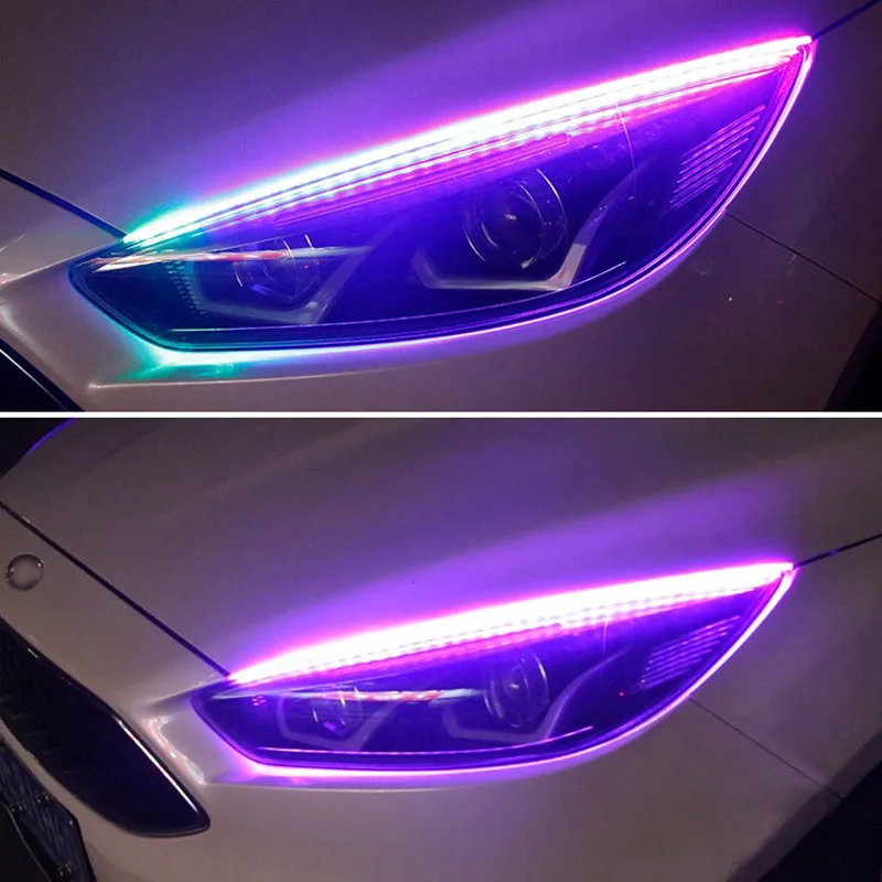 2 шт. автомобильный DRL светодиодный дневные ходовые огни автоматический поток