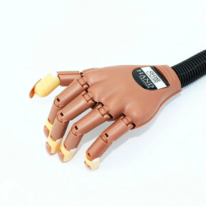 

Nail Practice Hand Manicure Fake Fingernails Show Hand Flexible Positioning Mechanical Hand Gift Nail Tip 100 Pieces Changeable