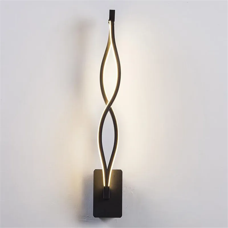 Modern Decor Minimalist Wall Lamps Living Room Bedroom Bedside LED Sconce Black White Lamp Acrylic Aisle Stair Wall Lighting