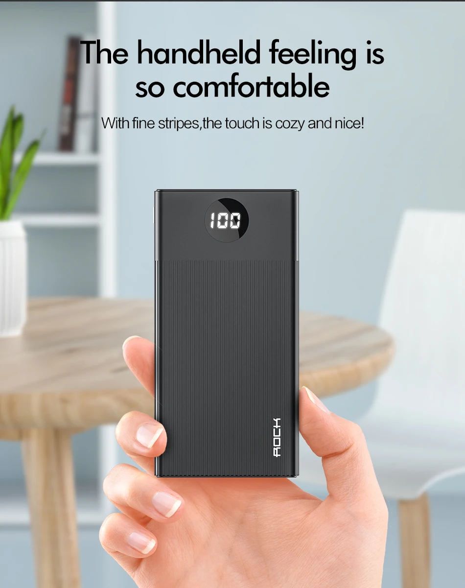 ROCK power Bank 10000 мАч портативное зарядное устройство 10000 мАч USB PoverBank Внешнее зарядное устройство для Xiaomi Mi 9 8 iPhone