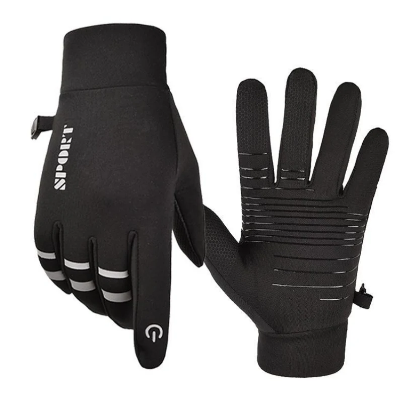 Уличные зимние велосипедные лыжные перчатки с сенсорным экраном теплые перчатки с полными пальцами