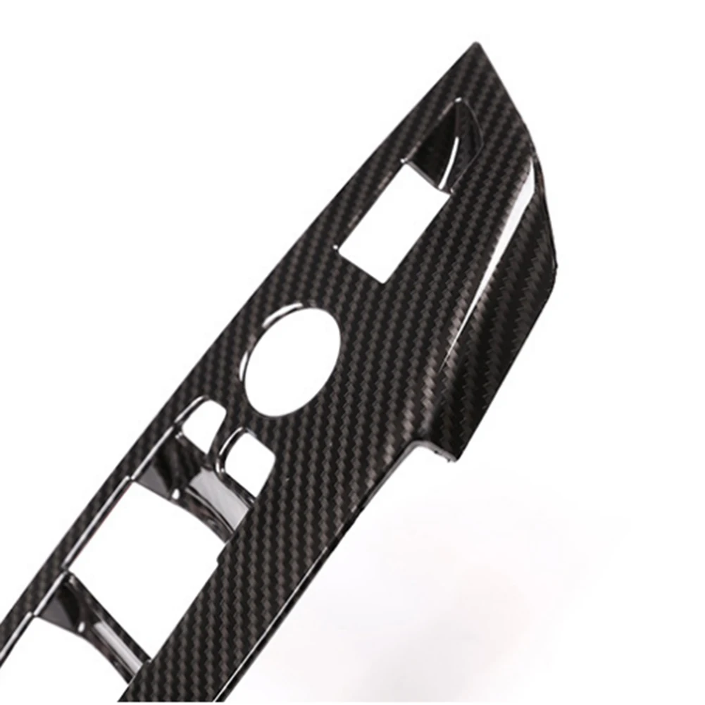 For BMW X3 X4 G01 G02-Inner Door Window Switch Carbon Fiber Look Trim Cover LHD