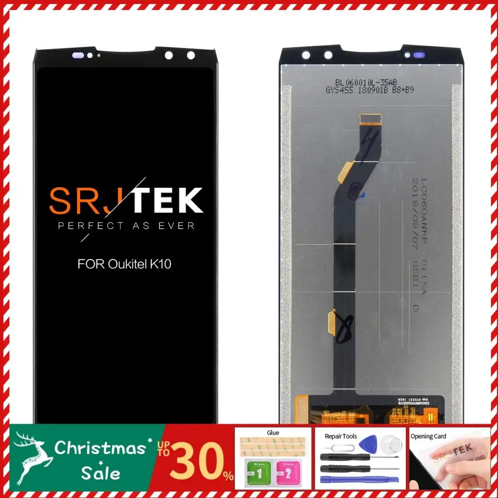 6,0 дюймов OUKITEL K10 ЖК-дисплей+ сенсорный экран протестированный ЖК-дигитайзер стеклянная панель Замена для OUKITEL K10
