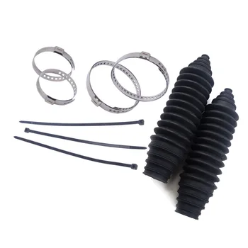 

9.06"x2.36" Gaiter Pinion Boot Black Ilicone Pinion Steering +Cable Ties +Clamps Set