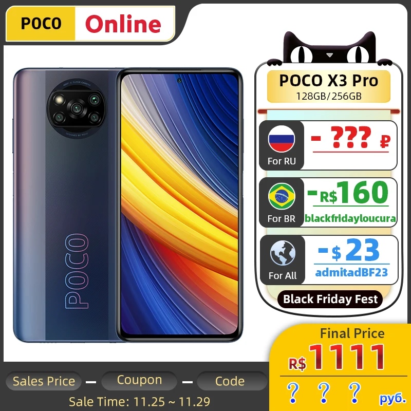 Teléfono Inteligente POCO X3 Pro versión Global, Smartphone de 6GB y 128GB/8GB y 256GB, Snapdragon 860, pantalla DotDisplay de 6,67 pulgadas, 120Hz, 5160mAh, carga rápida de 33W, NFC