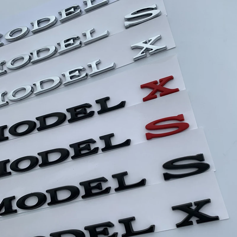 

MODEL 3 5 S MODEL X Letters Emblem for Tesla Car Styling Refitting High Performance Trunk Logo Sticker Chrome Black Red
