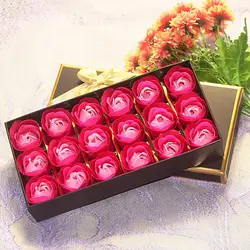 18 шт. лепесток свадебный подарок с коробкой мыло цветок ванна искусственные розы ароматный моделирование вечерние тела Романтический