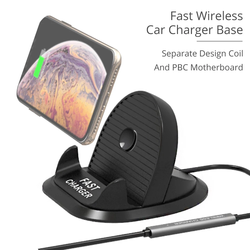10W Fast Wireless Charger For IPhone11/12 Pro Max Qi Car Phone Holder Wireless Car Charging Mount For Apple Samsung Phones