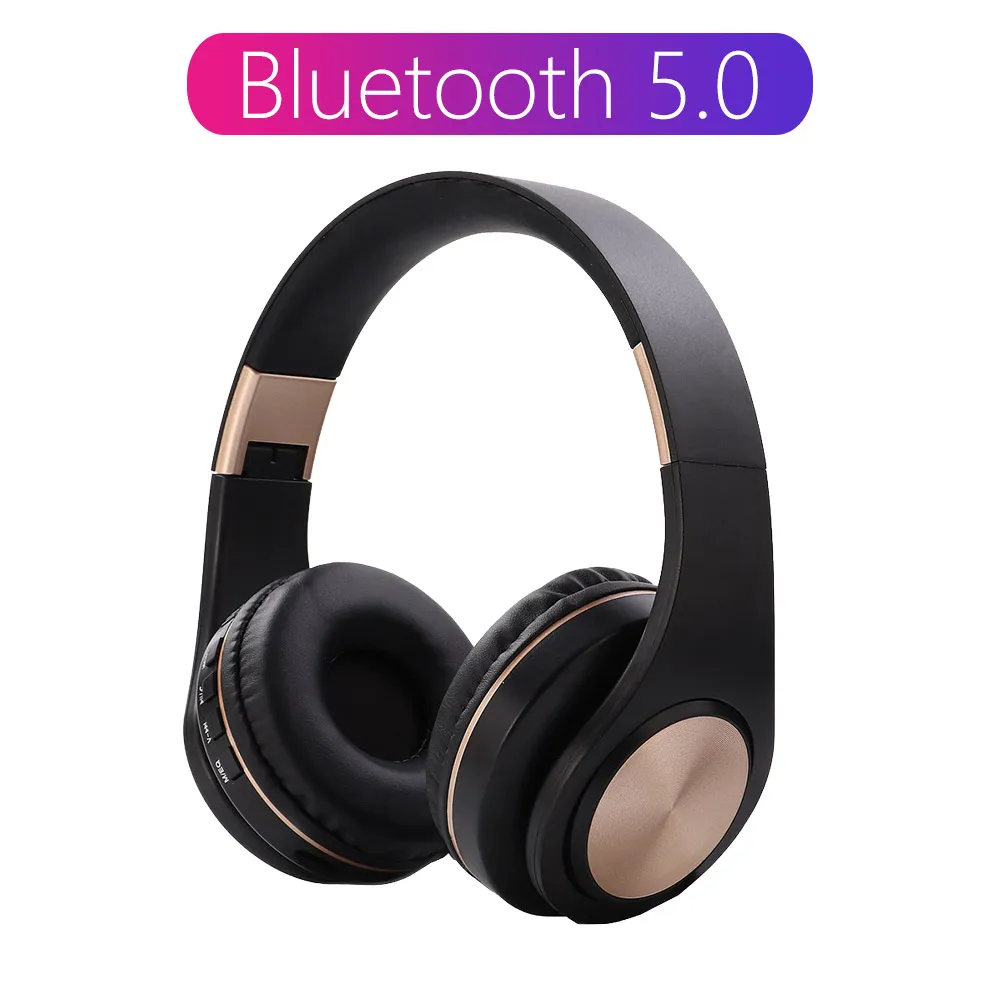 Tourya A1 Bluetooth 5,0 наушники беспроводные наушники с микрофоном Поддержка Tf карты наушники Регулируемая складная гарнитура для телефона