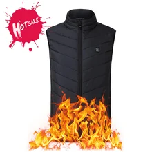 USB Мужская и женская инфракрасная функция Электрический нагревательный жилет куртка одежда Зимний лыжный походный жилет теплый подогреваемый коврик для тела