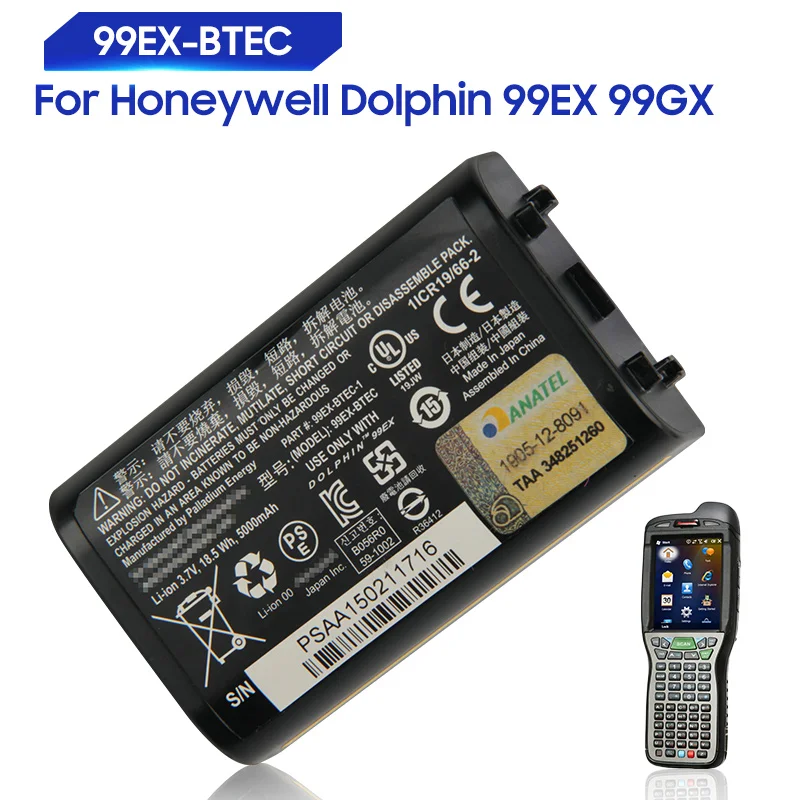 

Original Replacement Battery For Honeywell Dolphin 99EX 99GX 99EX-BTEC Genuine Battery 5000mAh
