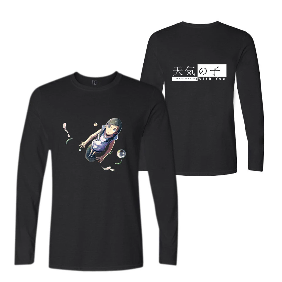 Son of the weather Print T-shirts Men Pullover 2019 Design Autumn Winter Tops Tees Harajuku Long Sleeve Casual Streetwear