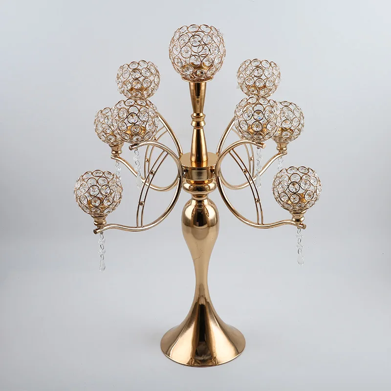

European retro lamp luxury iron metal candlestick romantic candlelight dinner props home table ornaments. desk decor