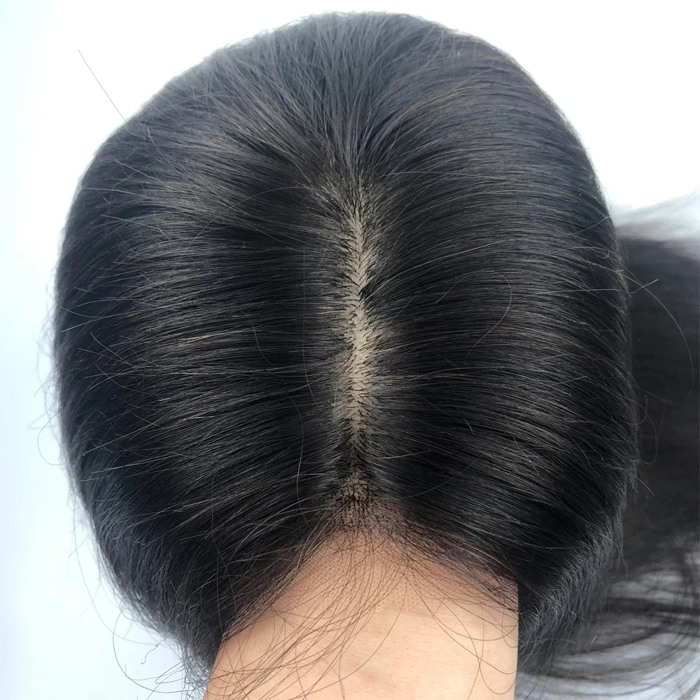 Yaki Straight Bob Wig Human Hair 5*5 Silk Top Closure Wig Silk Skin Base Brazilian Remy Hair Lace Front Wig Natural Black