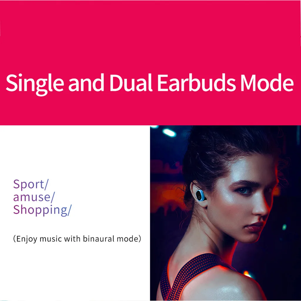 Эргономичная bluetooth-гарнитура mosunx, Спортивная Беспроводная гарнитура Bluetooth 5,0, высококачественный стереозвук
