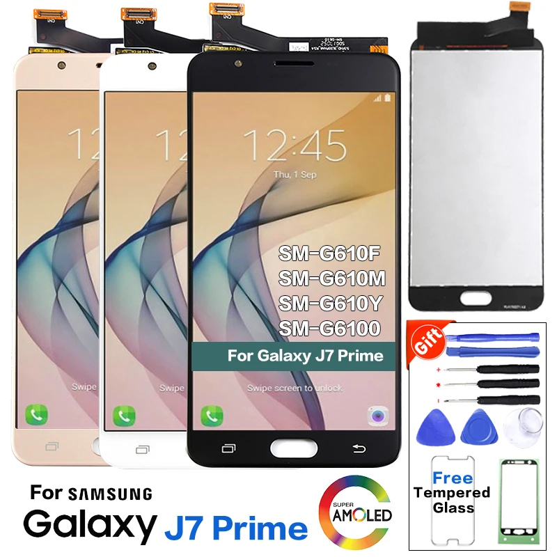 ЖК дисплей для SAMSUNG Galaxy J7 Prime сменный экран samsung G610Y G6100 мобильный телефон