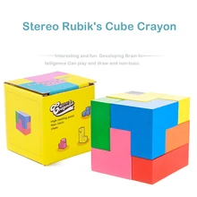 7 видов цветов Детская Стразы «Кубик Рубика» с рисунком из мультфильма Аниме crayon Творческое моделирование кисть для рисования рано утром образовательные головоломка для раннего образования детские игрушки
