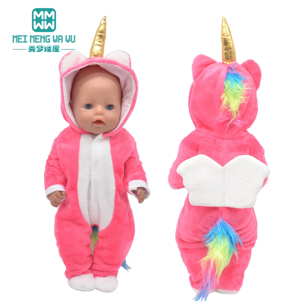 Ropa para muñeca que ajusta a 43cm, juguete bebé recién nacido y americana, moda de felpa, ropa para gatear, para niña|Muñecas| - AliExpress