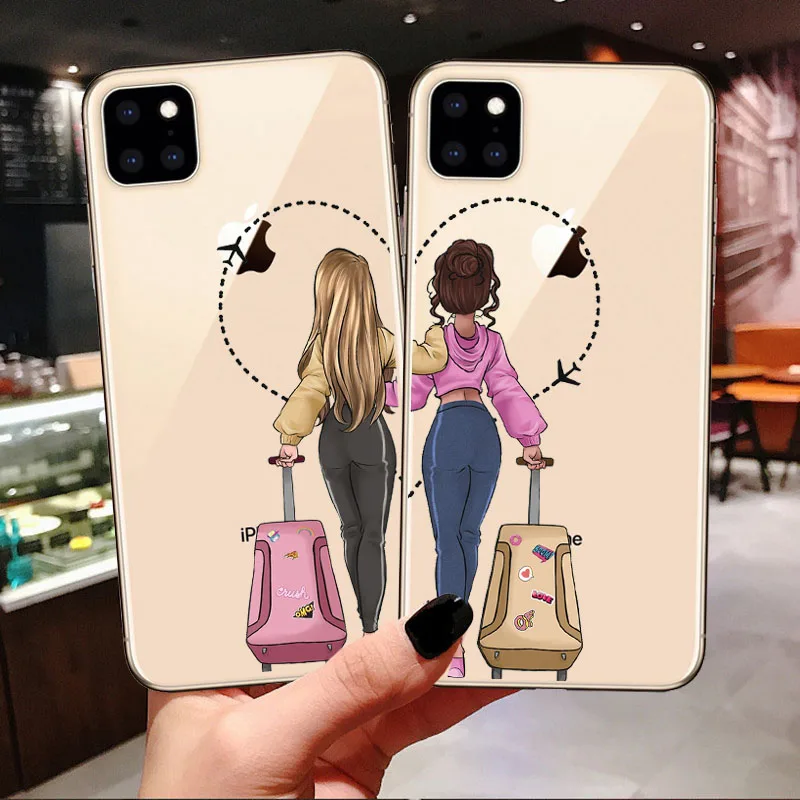 Силиконовые чехлы для телефонов для девочек Bff Best Friends Forever для iPhone 11 Pro Max Xs 6 6S 7 8 Plus X XR XS MAX 5S SE 5 задняя крышка чехол