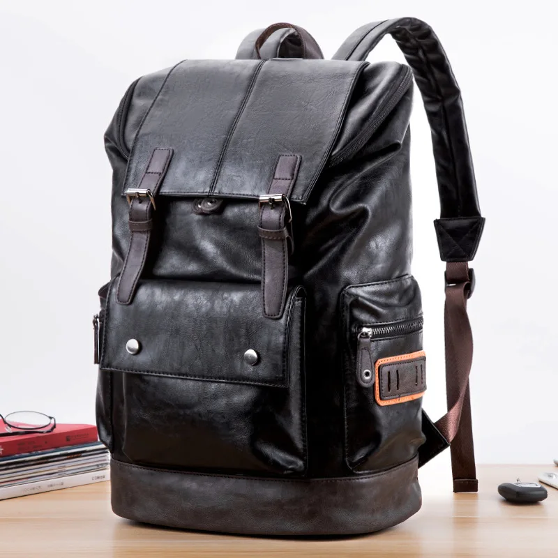 

Korean version of men's leisure schoolbag single shoulder bag double shoulder bag men's backpack fashion Korean version