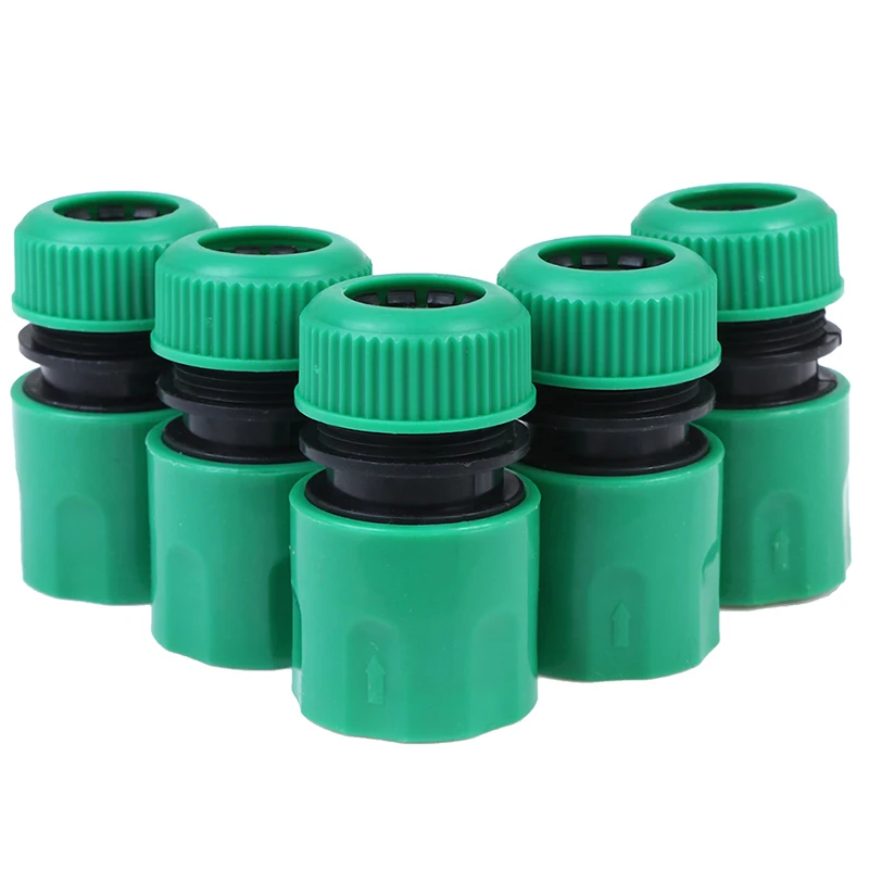 5Pcs 1/2 " Hose Joint Coupling Connector For Garden Irrigation Irrigation Balcony Flowers Garden Water Connector Green Color hot