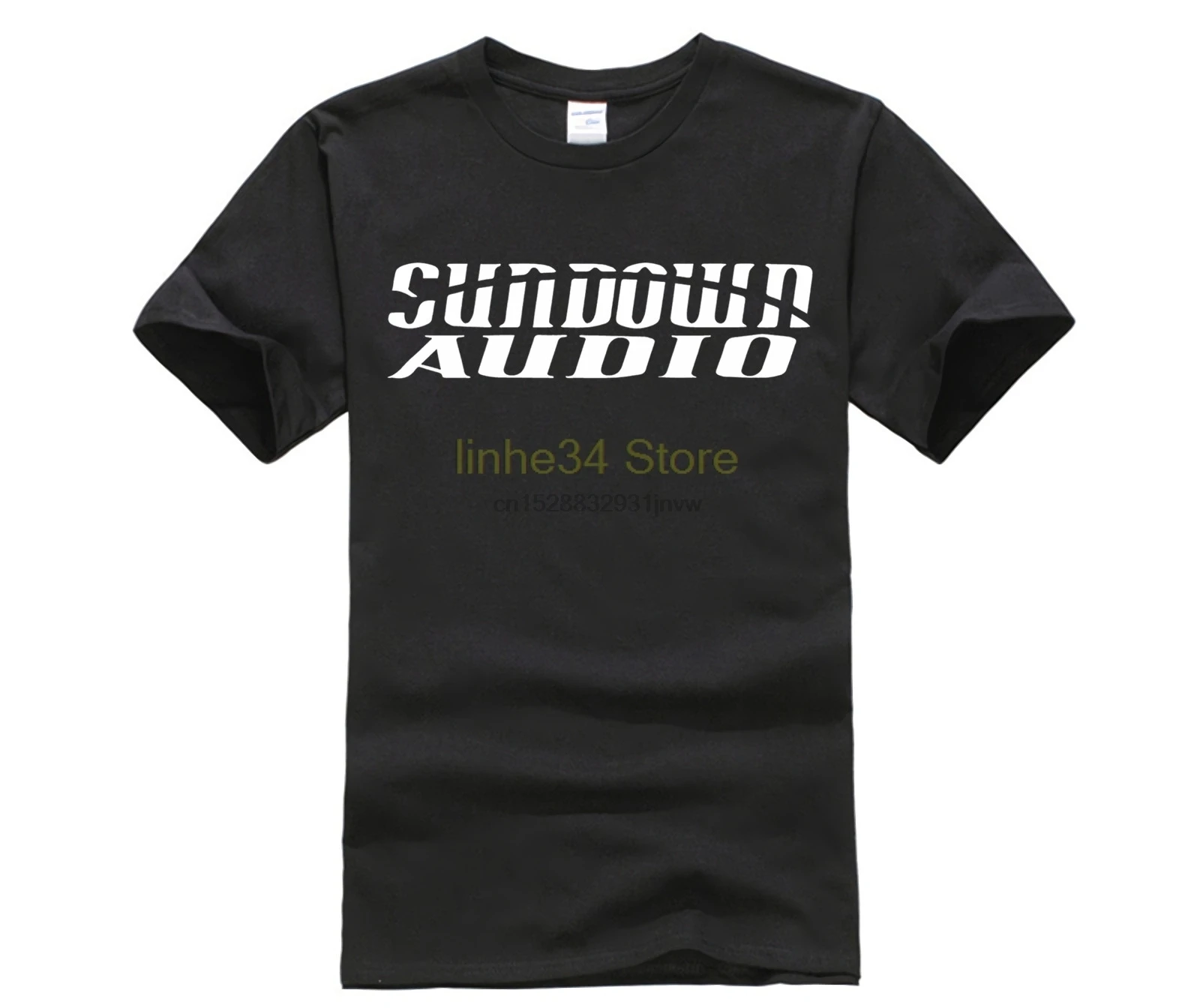 Высокое качество SUNDOWN AUDIO футболки для мужчин хип-хоп громкая музыка хлопковая