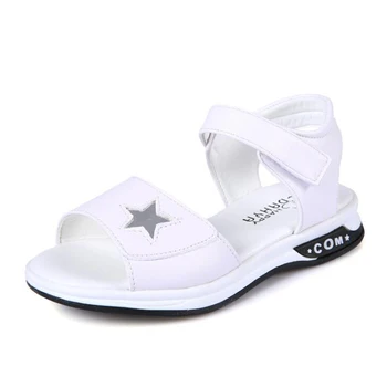 

Children's leather sandals casual kids beach sandals for 2-12 years summer princess sandals non slip girls sandals flat with