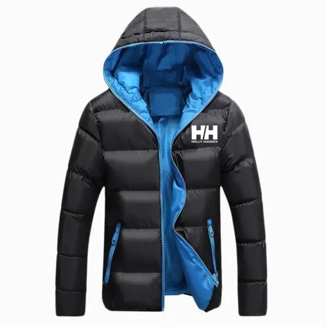 

2019 North Winter Jackets Men Helly Han Print Warm Coat Mens Zipper Parka Plus Size 5XL Hombre Hooded Outerwear Clothi