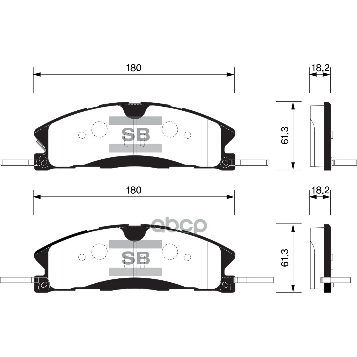 Колодки Тормозные Передние Sangsin Brake Sp1620 Sangsin brake арт. SP1620