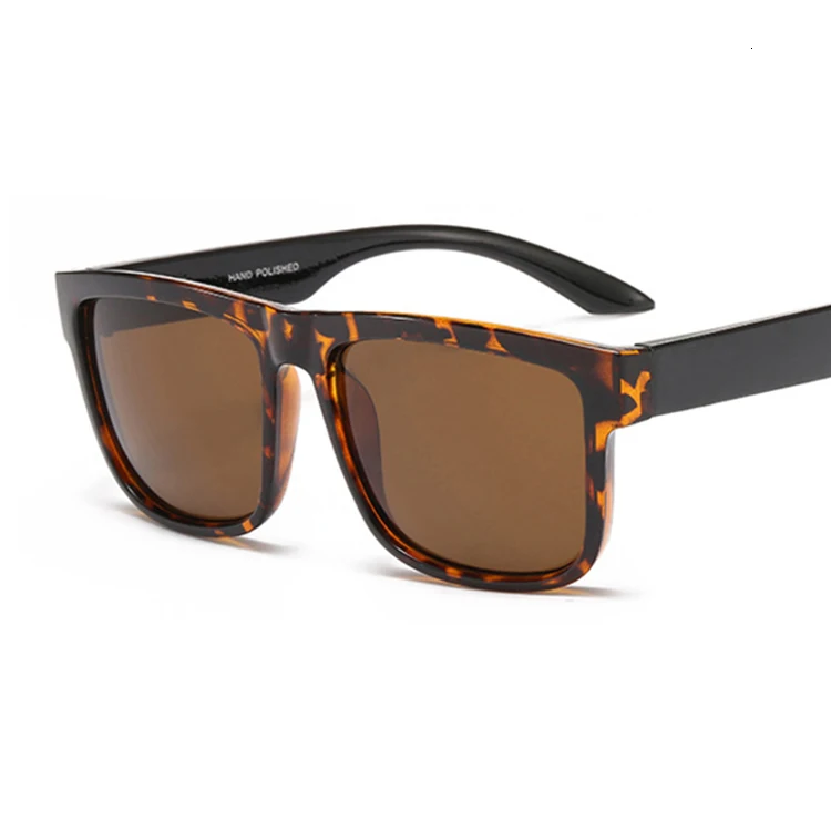 Fashion Square Sunglasses Men Women Luxury Brand Designer Vintage Sun Glasses Male Female Gafas De Sol Uv400 - Цвет линз: Leopard Brown