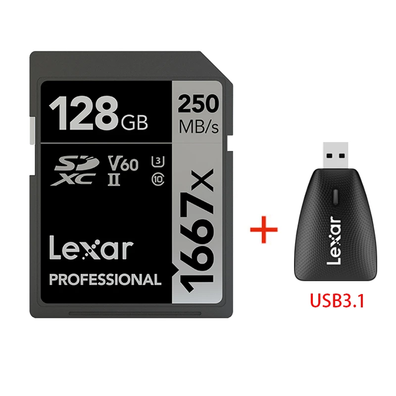 Lexar Sd Card 1667x Original 250mb/s 64gb 128gb 256gb Sdxc Uhsii U3