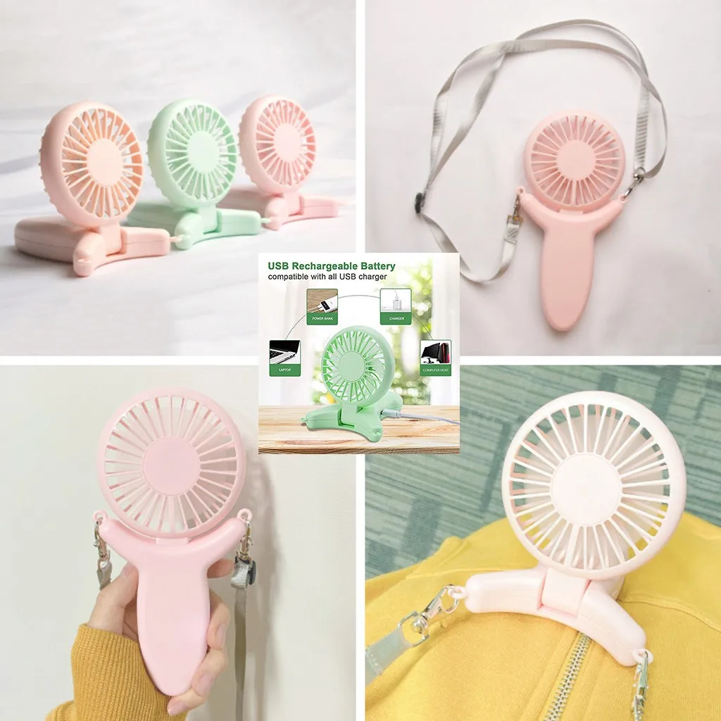 USB СВЕТОДИОДНЫЙ светильник Портативный мини двойной головкой вентилятор шейным