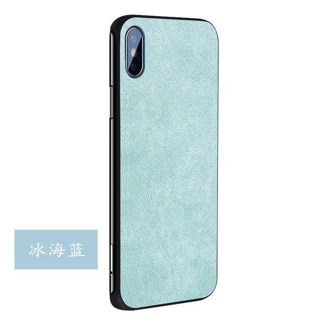 Mobile Phone Case For iPHONE 11 Pro XS MAX XR X 7 8 Plus Luxury Business Artificial Leather Rimless Anti-fall Cover