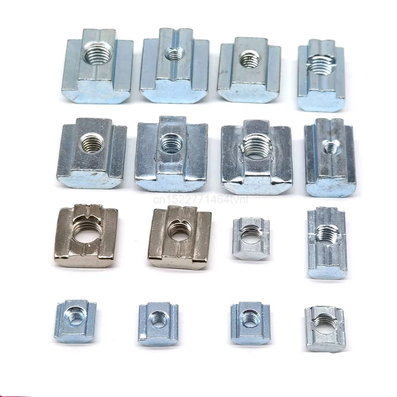 M3 M4 M5 M6 M8 M10 T Block Square nuts T-Track Sliding Hammer Nut for Fastener Aluminum Profile 2020 3030 4040 4545